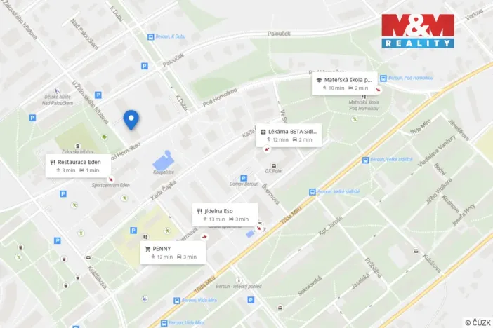 Prodej bytu 2+kk, Beroun - Beroun-Město, Pod Homolkou, 45 m2