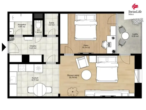 Prodej bytu 2+kk, Plzeň, Vrbovecká, 71 m2