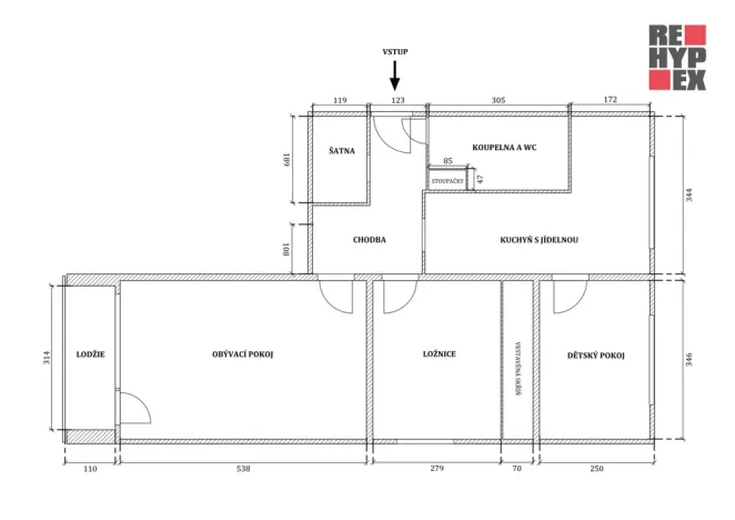 Pronájem bytu 3+1, Liberec - Liberec VI-Rochlice, Gagarinova, 76 m2