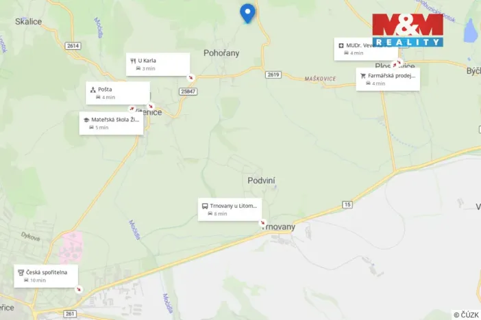 Prodej zahrady, Žitenice - Pohořany, 1900 m2