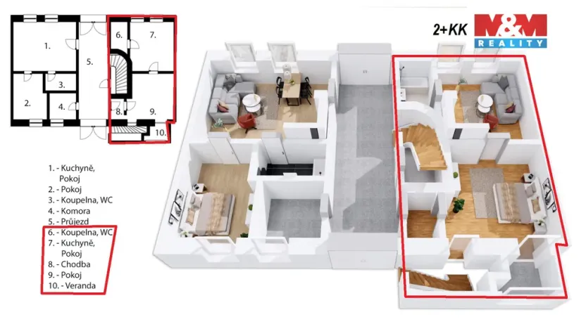 Prodej bytu 2+kk, Červený Kostelec, Jiráskova, 53 m2