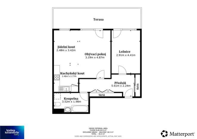 Pronájem bytu 2+kk, Beroun - Beroun-Město, Okružní, 79 m2