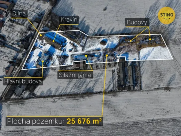 Prodej zemědělského objektu, Hrdibořice, 3200 m2