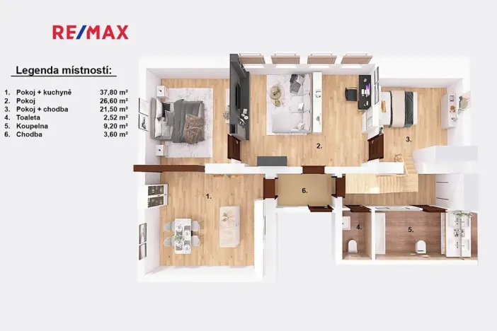 Prodej bytu 4+1, Jindřichův Hradec, Miřiovského, 140 m2