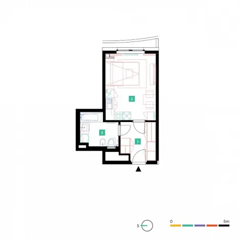 Pronájem bytu 1+kk, Praha - Stodůlky, Mukařovského, 29 m2