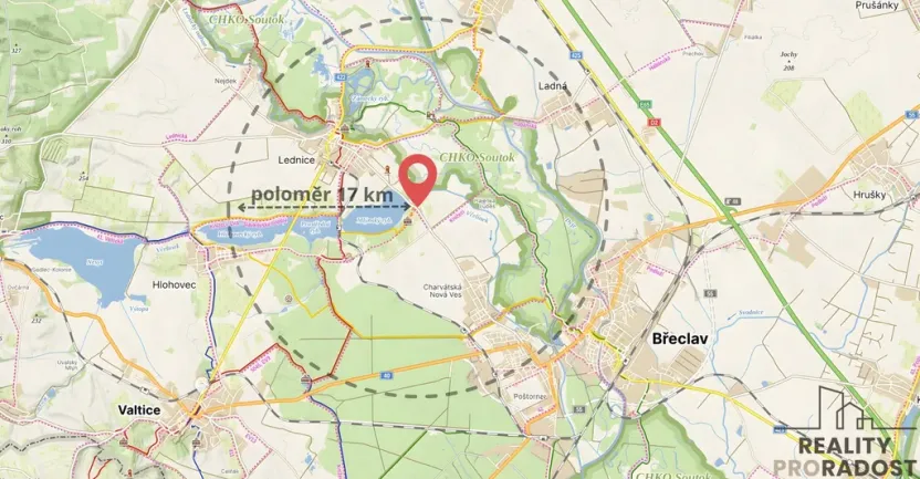 Prodej pozemku pro bydlení, Lednice, 1992 m2