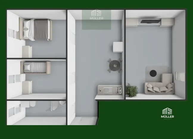 Pronájem bytu 3+1, Plzeň - Jižní Předměstí, náměstí T. G. Masaryka, 57 m2