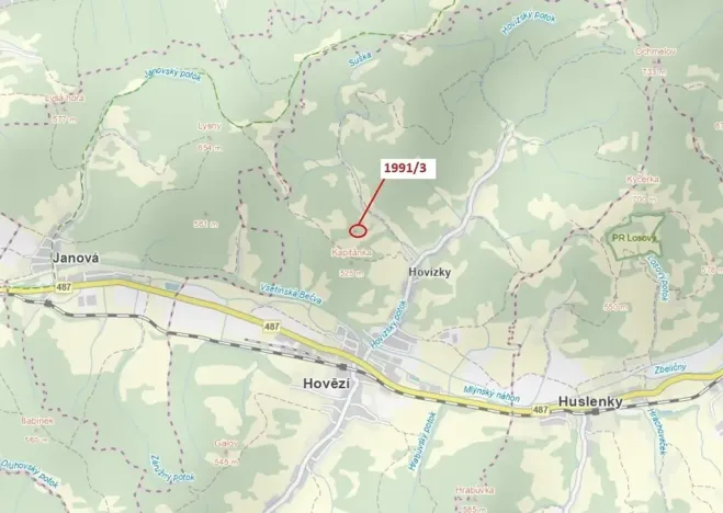 Dražba lesa, Hovězí, 115 m2