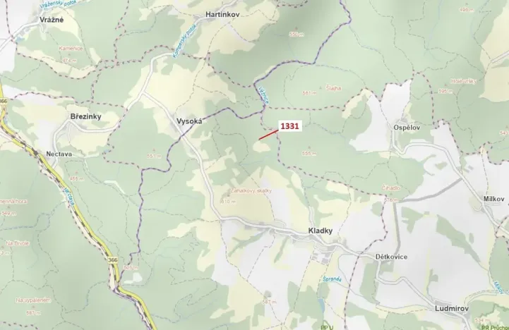 Dražba lesa, Kladky, 183 m2