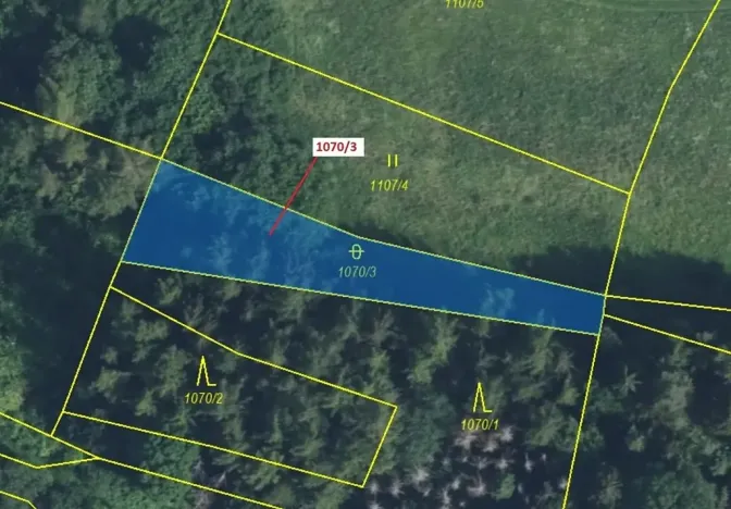 Dražba pozemku, Kněžnice, 631 m2