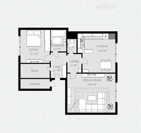 Prodej bytu 3+kk, České Budějovice, Skuherského, 93 m2