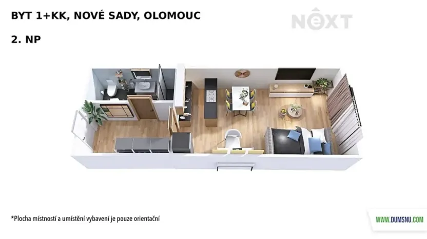 Pronájem bytu 1+kk, Olomouc, Věry Pánkové, 36 m2