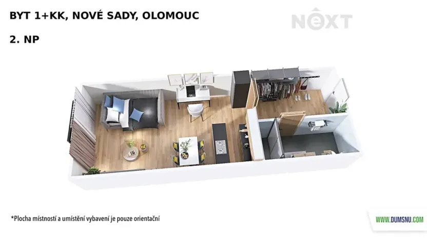 Pronájem bytu 1+kk, Olomouc, Věry Pánkové, 36 m2