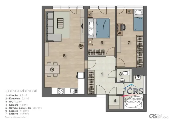 Prodej bytu 3+kk, Praha - Chodov, Babická, 75 m2