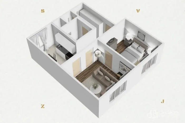 Prodej bytu 2+1, Sokolov, Slovenská, 55 m2