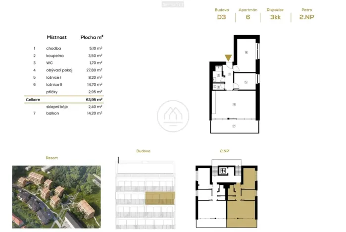 Prodej bytu 3+kk, Lipno nad Vltavou, 78 m2