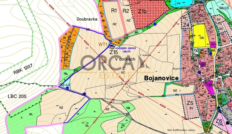 Prodej pole, Bojanovice, 8542 m2