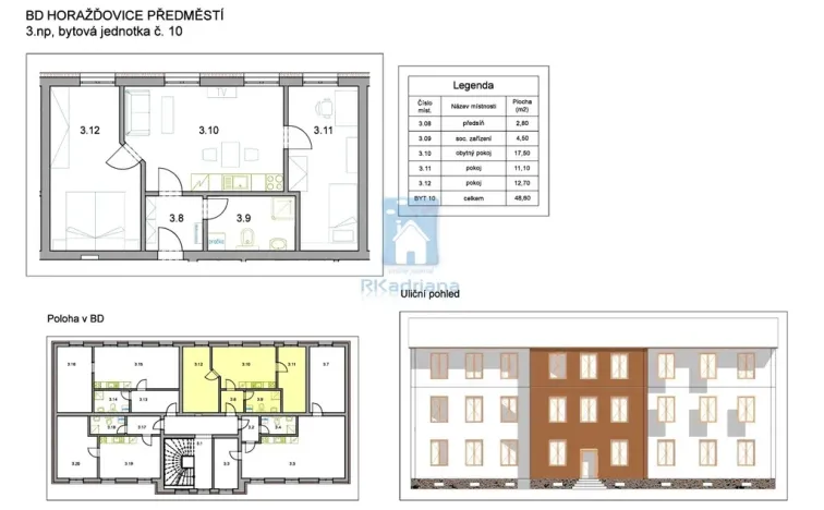 Prodej bytu 3+kk, Horažďovice, Předměstí, 48 m2