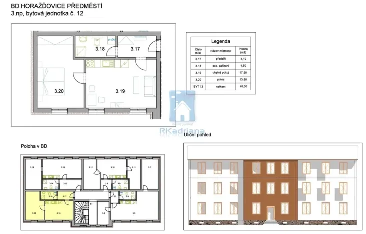 Prodej bytu 2+kk, Horažďovice, Předměstí, 40 m2