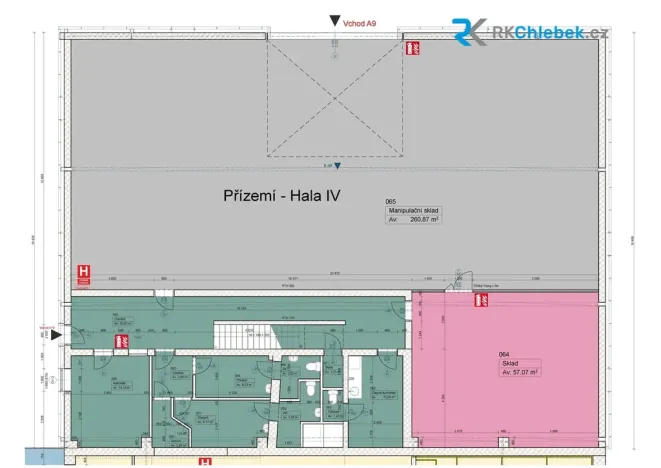 Pronájem skladu, Sedliště, 504 m2