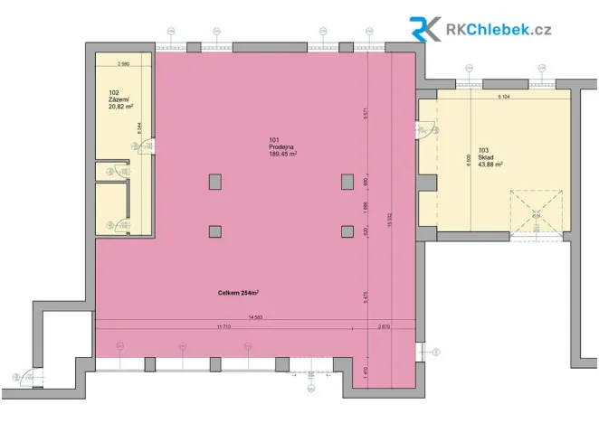 Pronájem obchodního prostoru, Frýdlant nad Ostravicí - Frýdlant, Hlavní, 254 m2