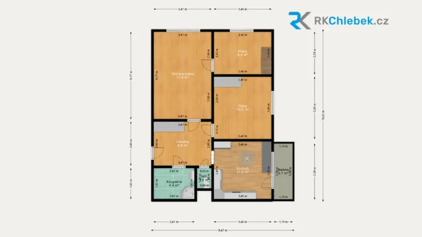 Pronájem bytu 3+1, Ostrava - Moravská Ostrava, Gen. Píky, 65 m2