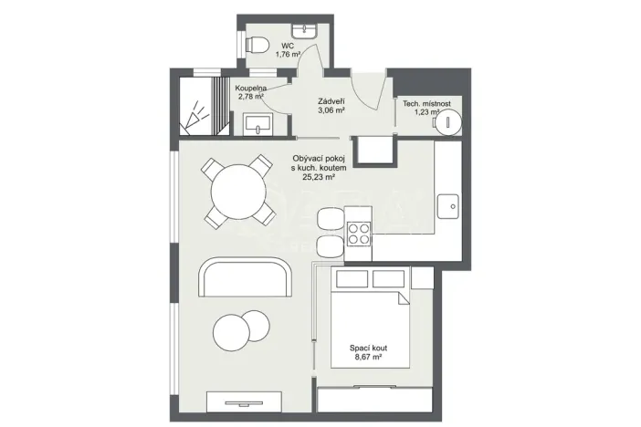 Pronájem bytu 2+kk, Praha - Libeň, Pivovarnická, 47 m2