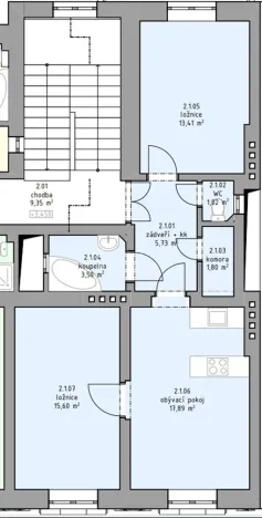 Pronájem bytu 3+kk, Praha - Strašnice, U hráze, 65 m2