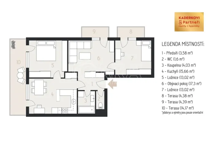 Prodej bytu 3+1, Brno - Medlánky, V Újezdech, 76 m2
