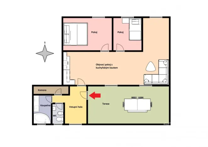 Pronájem bytu 3+kk, Černošice, Dr. Janského, 76 m2