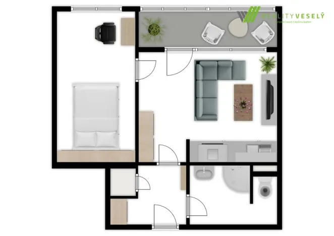 Prodej bytu 2+kk, Brno, ulice Kosmonautů, 38 m2