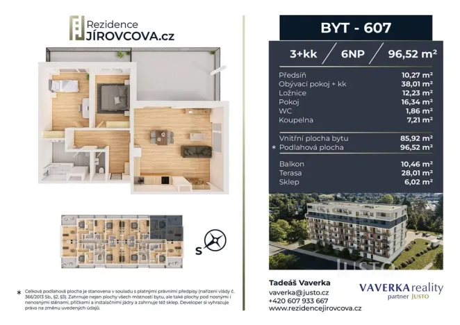Prodej bytu 3+kk, České Budějovice, Jírovcova, 96 m2