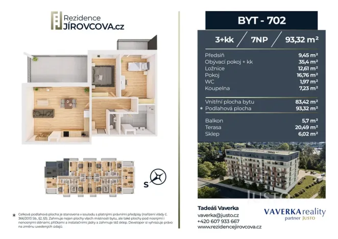 Prodej bytu 3+kk, České Budějovice, Jírovcova, 93 m2