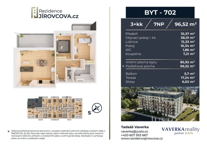 Prodej bytu 3+kk, České Budějovice, Jírovcova, 96 m2