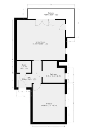 Pronájem bytu 2+kk, Praha - Záběhlice, Velenovského, 56 m2