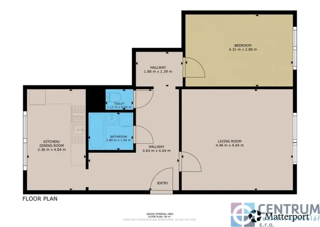Pronájem bytu 2+1, Jablonec nad Nisou - Mšeno nad Nisou, U Kostela, 59 m2