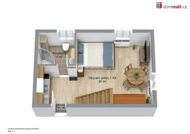 Prodej bytu 2+kk, Merklín - Pstruží, 38 m2