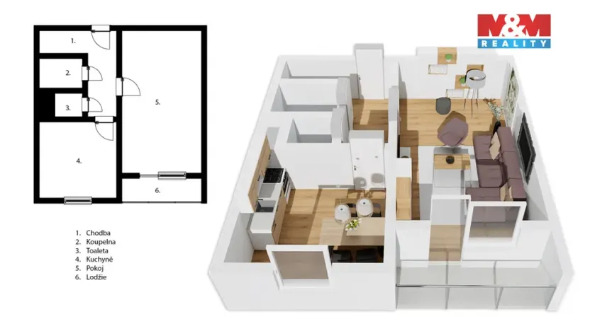 Prodej bytu 1+1, Jičín - Nové Město, Barákova, 39 m2