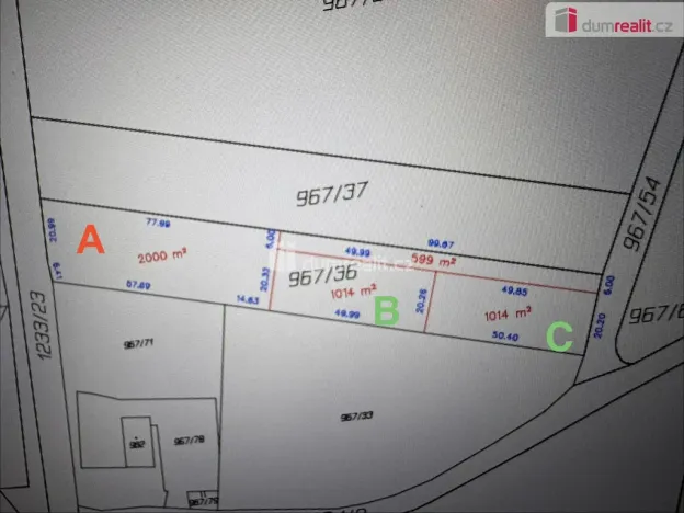 Prodej komerčního pozemku, Vlachovo Březí, Pražská, 1164 m2