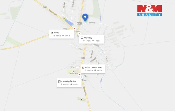 Prodej pozemku pro bydlení, Krchleby, 962 m2