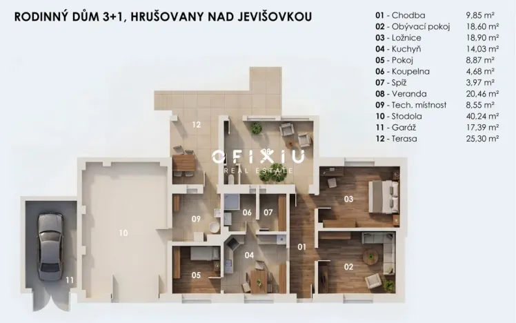 Prodej rodinného domu, Hrušovany nad Jevišovkou, Drnholecká, 160 m2