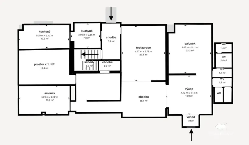 Prodej kanceláře, Rokycany - Plzeňské Předměstí, Sokolská, 413 m2