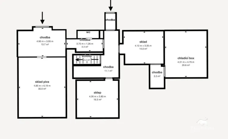 Prodej kanceláře, Rokycany - Plzeňské Předměstí, Sokolská, 413 m2
