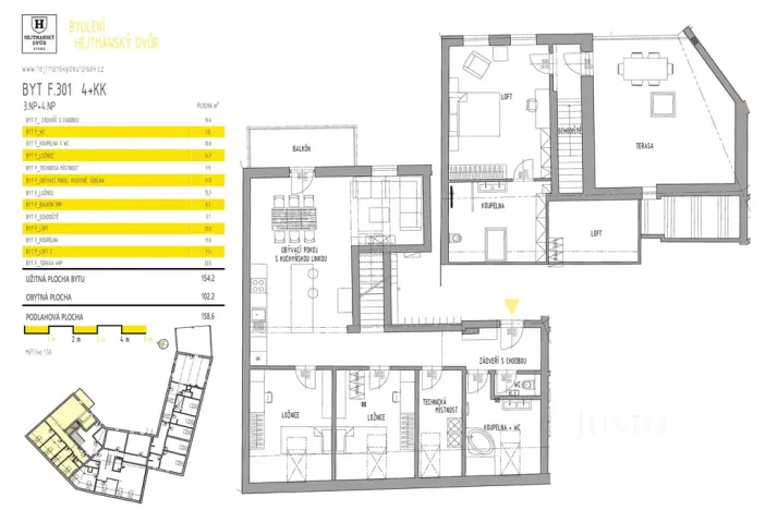 Prodej bytu 4+kk, Písek, Kocínova, 141 m2