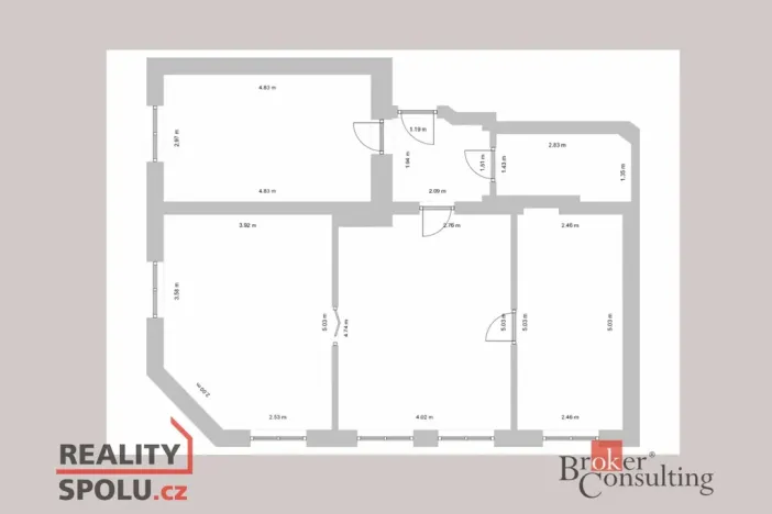 Prodej bytu 3+kk, Trutnov - Střední Předměstí, Jiráskovo náměstí, 78 m2