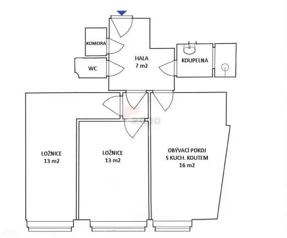 Pronájem bytu 3+kk, Praha - Holešovice, Ortenovo náměstí, 62 m2
