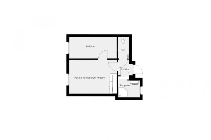 Pronájem bytu 2+kk, Náchod, Tyršova, 30 m2