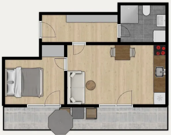 Pronájem bytu 2+kk, Lovosice, Zámecká, 35 m2