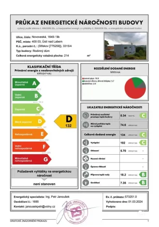 Prodej rodinného domu, Ústí nad Labem - Střekov, Novoveská, 176 m2