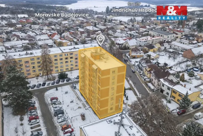 Prodej bytu 2+1, Dačice, Jiráskova, 50 m2